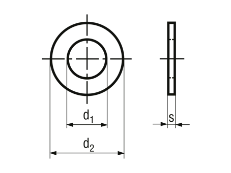 DIN 125 (płaska standardowa)